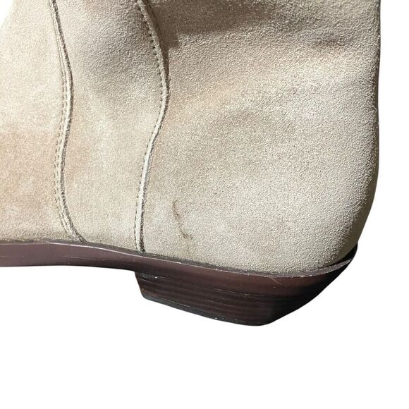 Madewell Boots WMNS 5 Beige Suede Antoine Tall Maple Seed Low Heel Capsule NN035 - Picture 5 of 10